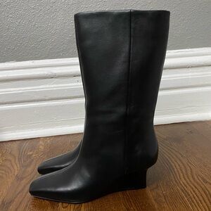 VINCE Beverly Mid Calf Wedge Boots